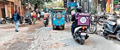 A dilapidated street in Kalkaji | express
