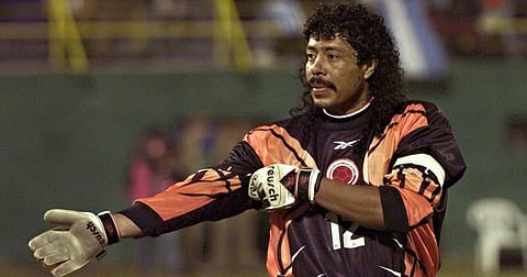Former Colombian goalkeeper Rene Higuita. (File Photo | AFP)