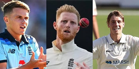 Cricketers Sam Curran, Ben Stokes, and Cameron Green who are in the mini IPL auction.