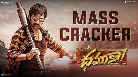 Poster of the upcoming Ravi Teja-starrer Dhamaka. (Photo | YouTube)