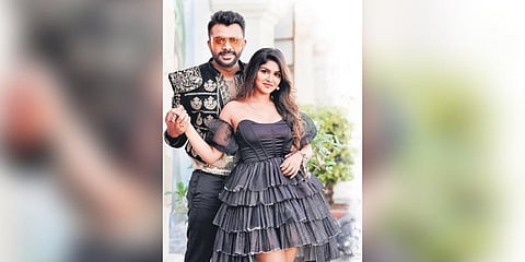 Sanjana Anand of Salaga fame to team up with rapper-turned-hero, Chandan Shetty for a special song appearance in Suthradhari.