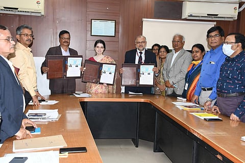 Health secretary Shalini Pandit on Thursday handed over the registered land deed and possession to the director general of health services Prof Atul Goel.