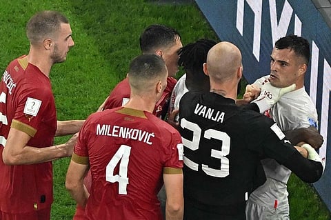 When tensions spill over onto the pitch...(Photo | AFP)