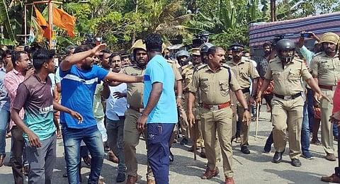 Many of the fisherfolk are members of the Latin Catholic Church, which is helming the protest. (Photo | Express)