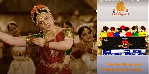 'Started filming for Chandramukhi 2 today,' said Kangana Ranaut.