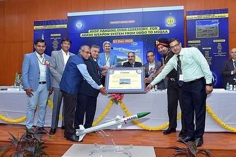 DRDO hands over AHSP of Akash missile to MSQAA