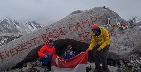 The 6-year-old seemingly trekked for a whopping 65 kilometres to the South base camp in Nepal, which is said to be at a height of 5,364 meters. (Photo | YouTube)