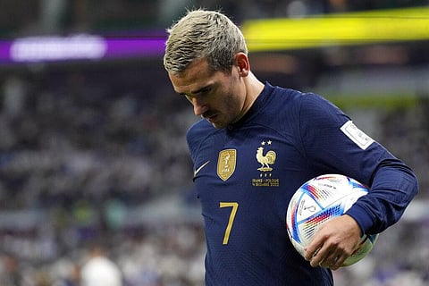 Antoine Griezmann during the World Cup round of 16 match between France and Poland, at the Al Thumama Stadium in Doha, Dec. 4, 2022. (Photo | AP)
