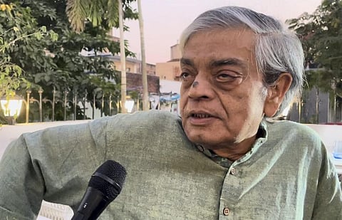 Film director Sandip Ray during an interview with the Press Trust of India in Kolkata. (Photo | PTI)