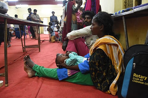 The Tamil Nadu government has set up relief camps at Mamallapuram. (Photo | Ashwin Prasath, EPS)