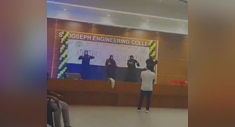 After the short clip of the performance went viral on social media, the college authorities stepped in and suspended the students pending an enquiry.