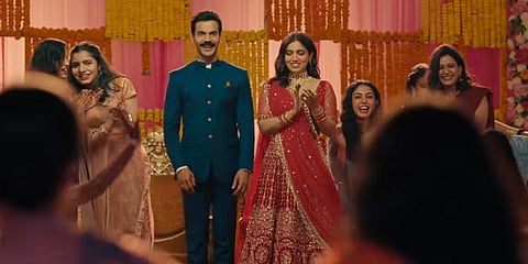 Rajkummar Rao and Bhumi Pednekar in 'Badhaai Do' (Photo | YouTube screengrab)