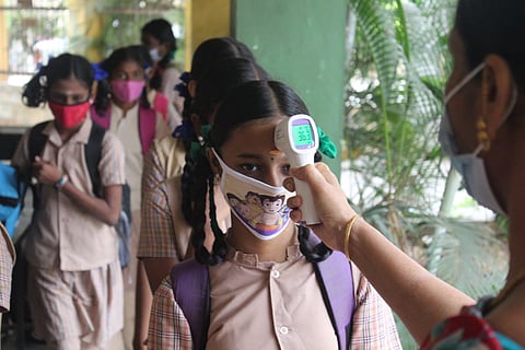 The state Health department has issued strict Covid protocols to be implemented in schools. (Photo | U Rakesh Kumar, EPS)