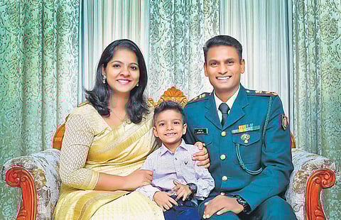 Dr Theertha, Lt Col Hemant Raj and Ayan