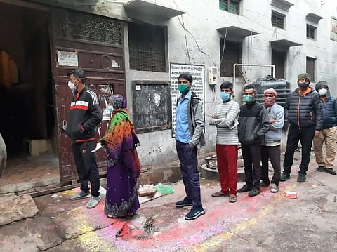 Polling, which started at 7 am and will continue till 6 pm, is going on peacefully. (Photo | EPS)