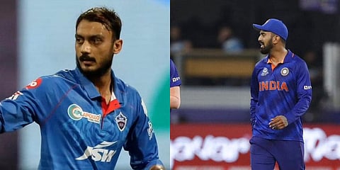 Axar Patel,left, and KL Rahul