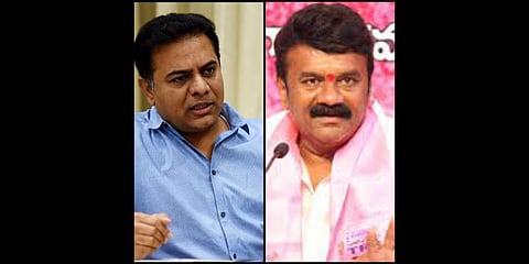 Minister K T Rama Rao and Minister Talasani Srinivas Yadav