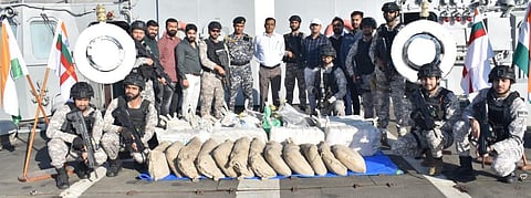 The seizure includes 529 kg of 'very high-quality hashish (charas)', 234 kg of the 'finest quality of crystal methamphetamine' and some quantity of heroin (Photo | EPS)