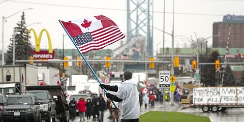 Truckers and their supporters continue to protest against COVID-19 vaccine mandates.(Photo | AP)