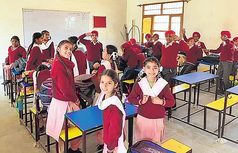 Government Senior Secondary School at Ghuman Kalan village in Bathinda district