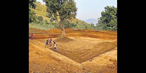 Work being carried out on a soil conservation project in Rayagada | Express