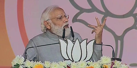 PM Narendra Modi at an election rally. (File Photo| ANI)