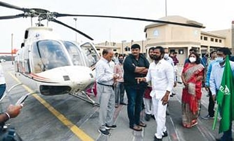 The helicopter charter services are available from Hyderabad, Karimnagar and Mahabubnagar.