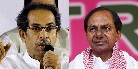 Uddhav Thackeray,left, and KCR (Representational Image)