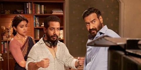 A still from the sets of Drishyam (Photo | IANS)