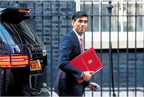 Britain’s Chancellor of the Exchequer Rishi Sunak in London