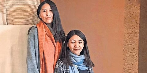 Sonam Angmo (standing) and Stanzin Minglak