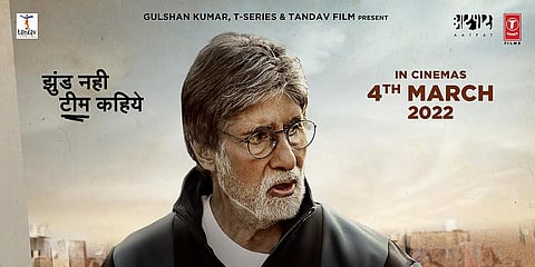 Amitabh Bachchan in 'Jhund'. (Photo | Twitter)