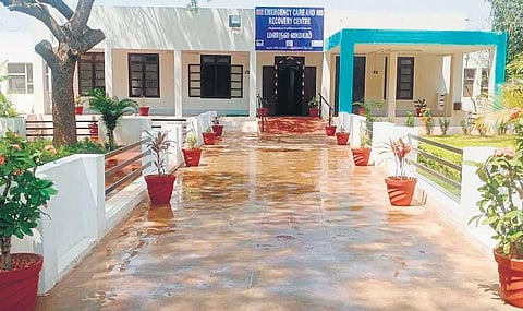The ECRC block at the Thoppur Government Hospital, which will house the temporary project cell office of Madurai AIIMS. (Photo| EPS)