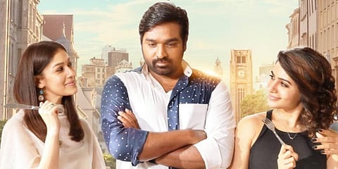 A still from Vijay Sethupathi-starrer 'Kaathuvaakula Rendu Kaadhal' (Photo| Twitter)
