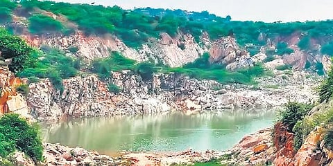 A view of the Asola wildlife sanctuary in Southern Delhi Ridge of Aravalli hill range