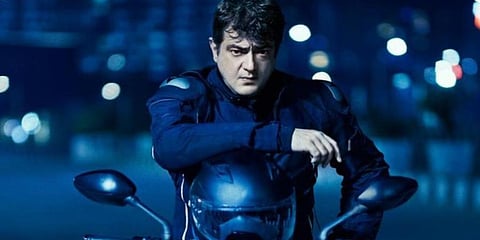 Ajith in a still from 'Valimai'
