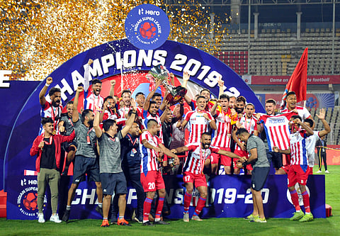 ATK Kolkata celebrate after winning the 6th edition of the Indian Super League. (File Photo| PTI)