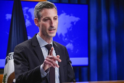U.S. State Department spokesman Ned Price speaks at the daily briefing at the State Department in Washington, Friday, Feb. 25, 2022. (Photo | AP)