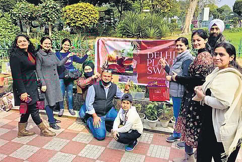 Plant swapping event organised by the members of ‘Plant Family Delhi-NCR’ in 2021