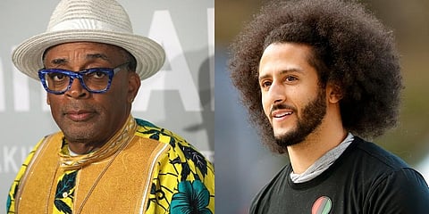 (l-R) Spike Lee, Colin Kaepernick