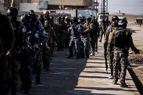 US backed Syrian Democratic Forces soldiers search for Islamic State militants in Hassakeh, Syria. (Photo | AP)