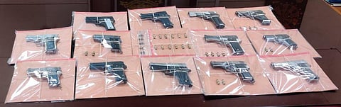 13 guns were seized by Maharashtra ATS. (Photo| Special Arrangement)