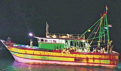 A fishermen's boat seized by Lankan Navy. (File photo)