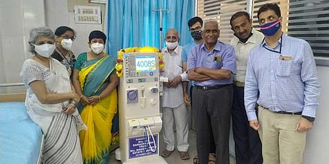 Inauguration of a new haemodialysis machine for the greater Chennai corporation RCME tanker dialysis unit