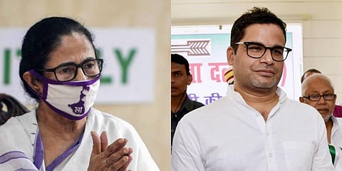 West Bengal CM Mamata Banerjee (L) and poll strategist Prashant Kishor (R). (File Photo)
