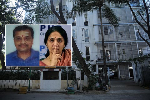 Anand Subramanian has been living at 'Vishranti' in Alwarpet. Inset (Anand Subramanian and Chitra Ramakrishna) (Photo | Sunish P Surendran, EPS)