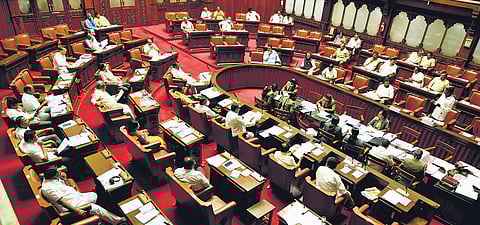 The Legislative Council in session at Vidhana Soudha in Bengaluru on Friday | Nagaraja Gadekal