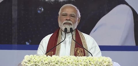 PM Narendra Modi in Gujarat (Photo| Twitter)