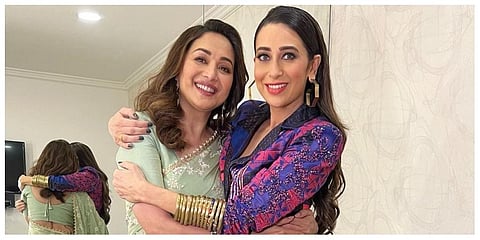 Karisma Kapoor and Madhuri Dixit. (Photo | Instagram/ therealkarismakapoor)