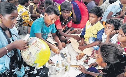 Children hailing from Kuravar community immersed in making handicrafts | Express